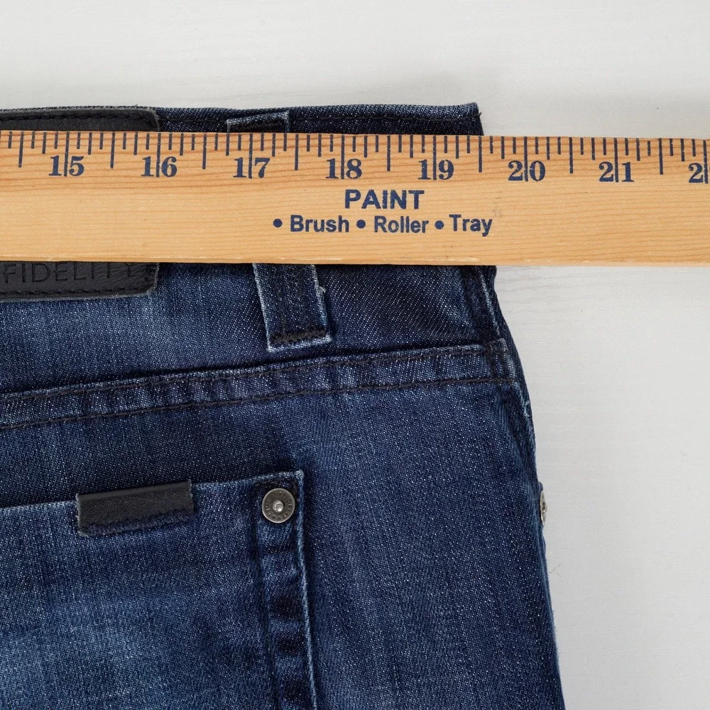 Fidelity Denim 50-11 Jeans Mens 38 Ventilator Blue Straight Leg Cott‎ Fits 38x30